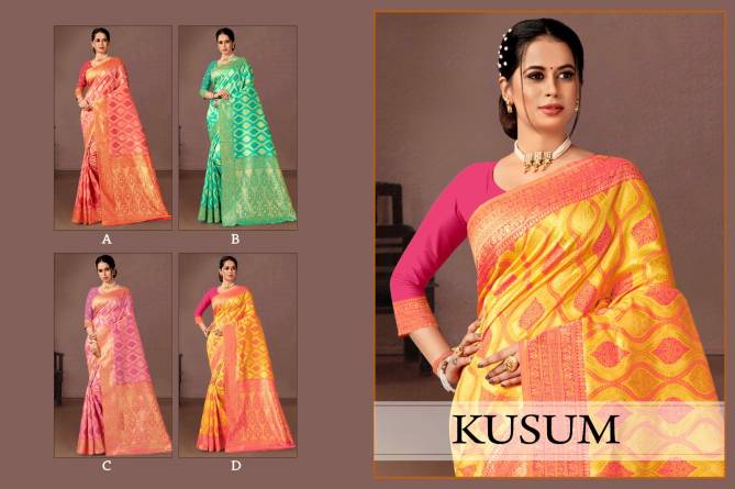 Kusum By Ronisha Designer Banarasi Silk Sarees Wholesale Shop In Surat
